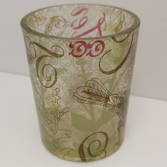 PartyLite Birds and Blooms Set of 3 Tealight Candle Holders Glass - Picture 5 of 10